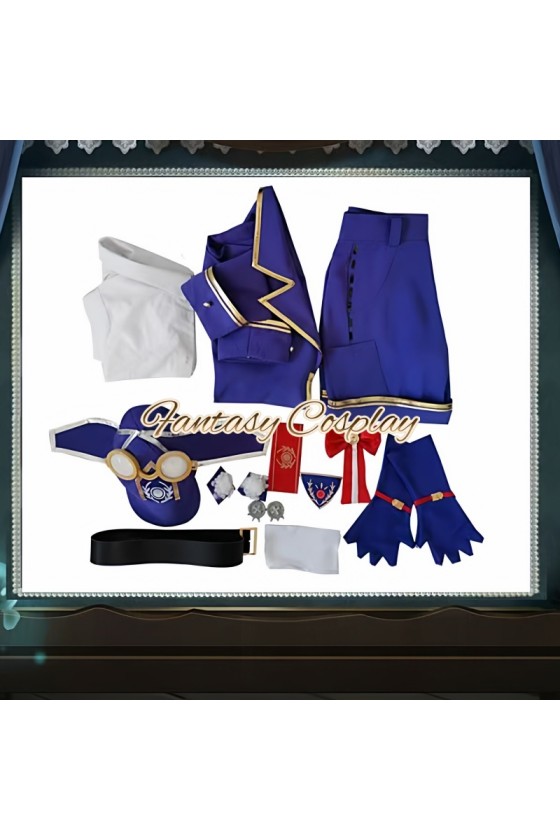 Identity V Mechanic Tracy Reznik Angled Edge Blue Cosplay Costume